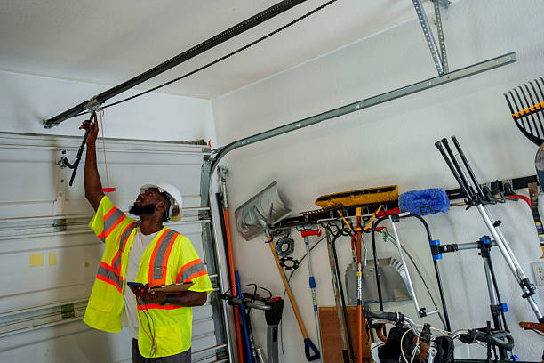 Professional Garage Door Panel Replacement technician working in Pimmit Hills, VA
